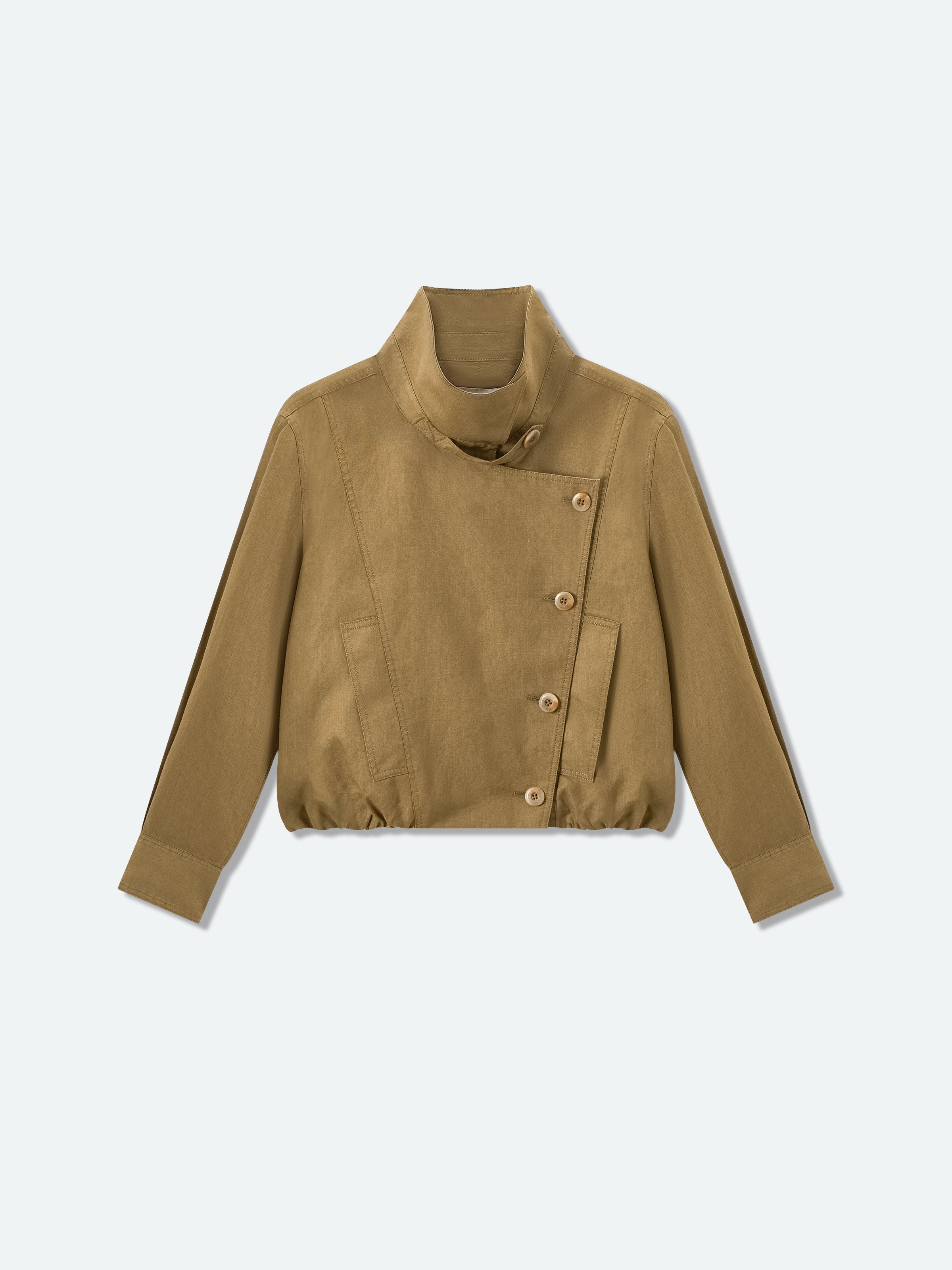Stand‑collar Cropped Jacket