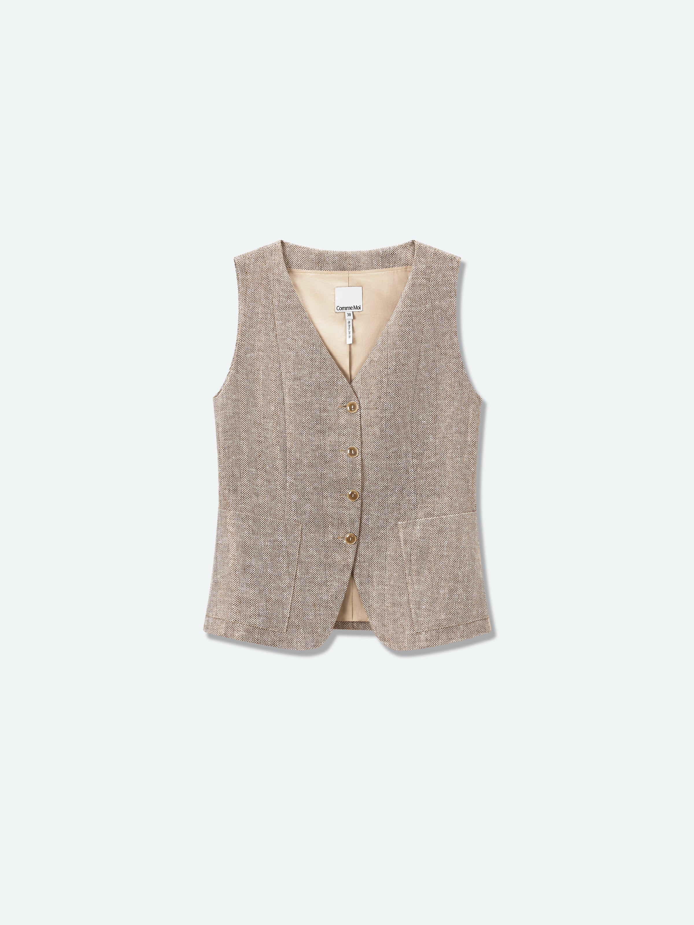 Waist-cinched Suit Vest