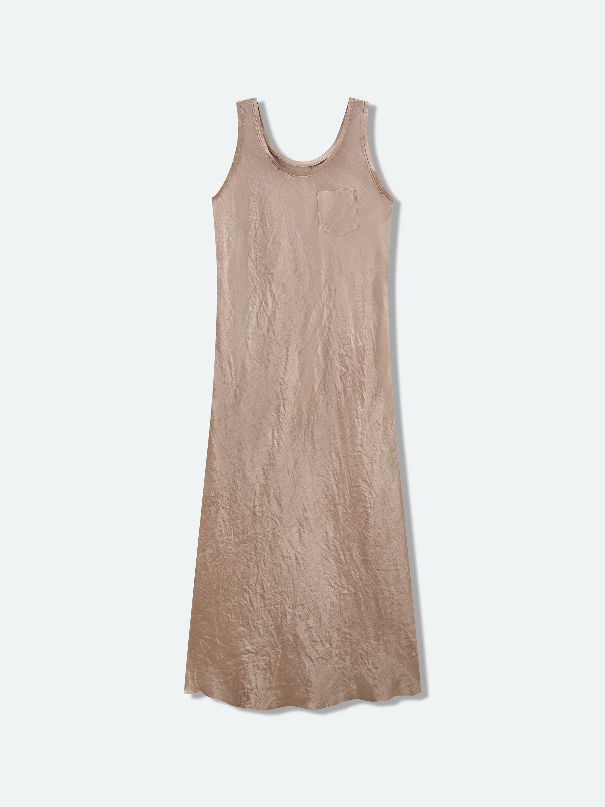 Coffee Brown Sleeveless Dress