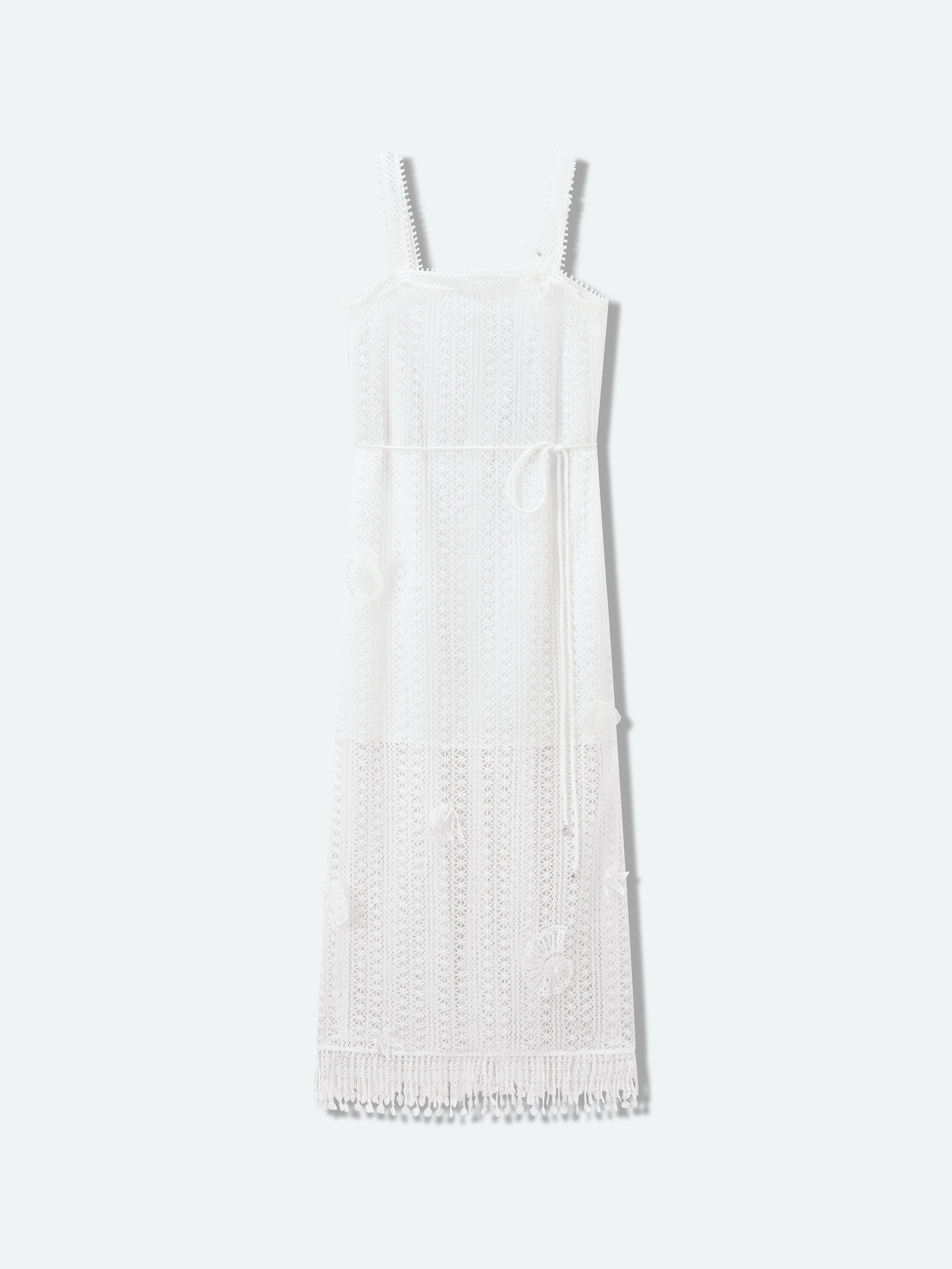 Robe sans manches blanc cassé