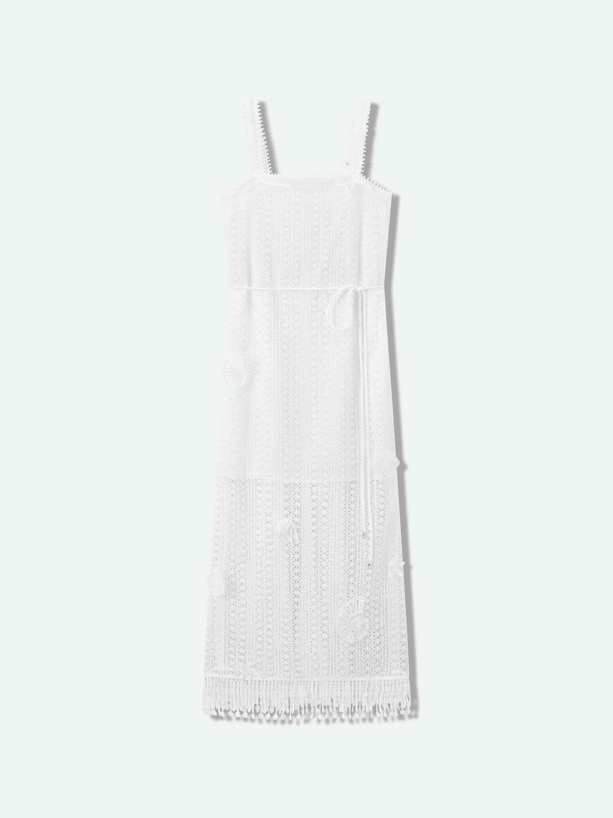 Off White Sleeveless Dress