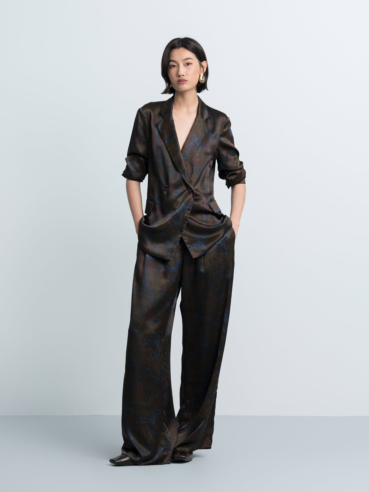 Printed Straight‑cut Suit