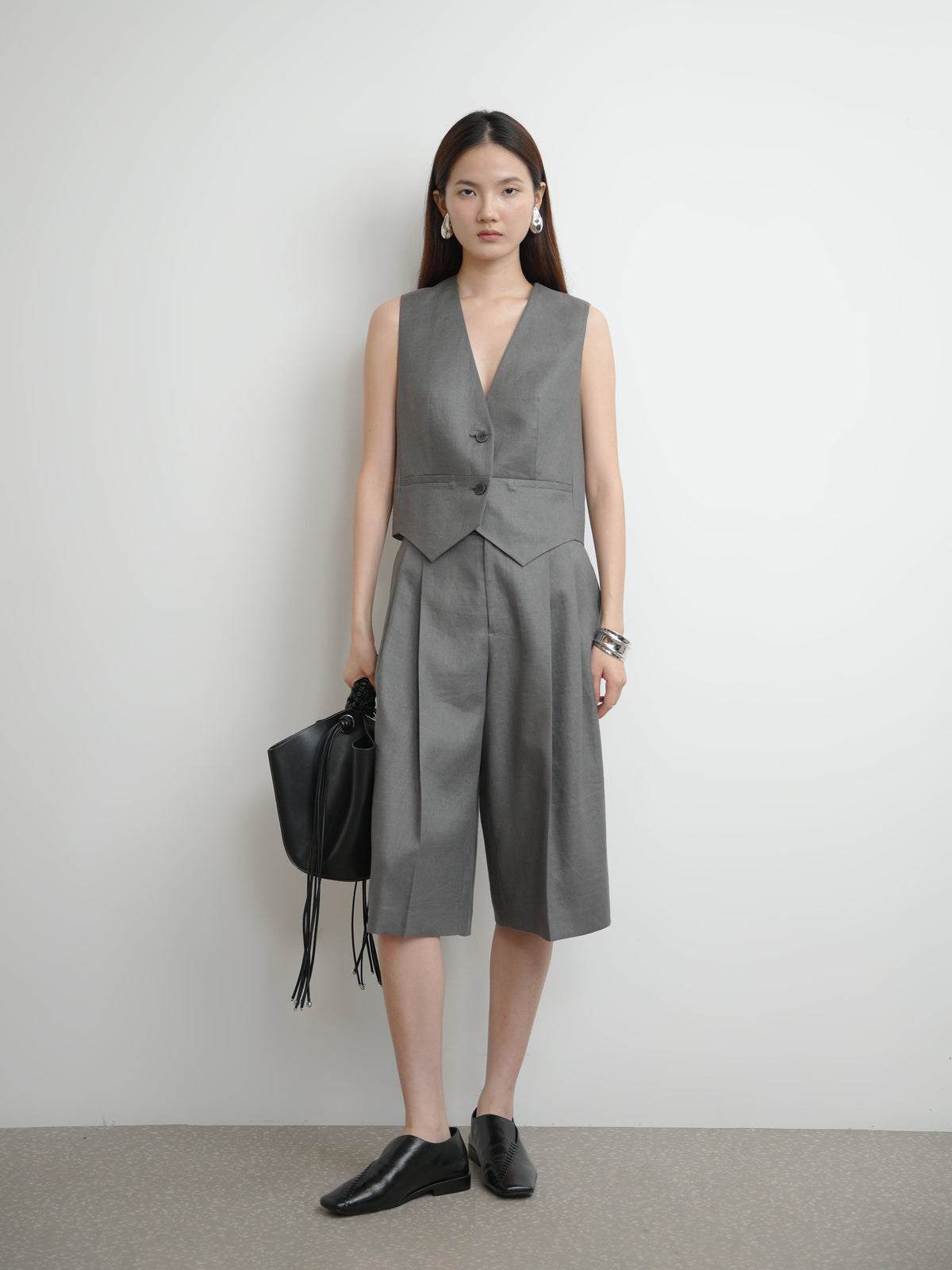 Wide Leg Suit Culottes