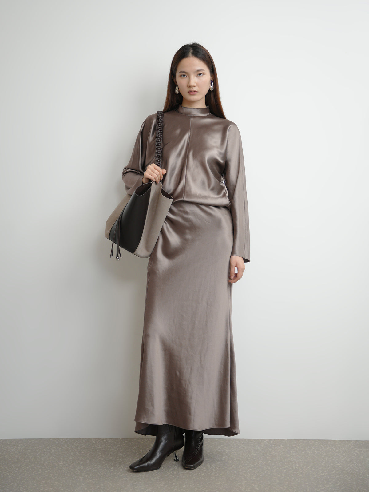 Structured Mini‑Stand‑Collar Top