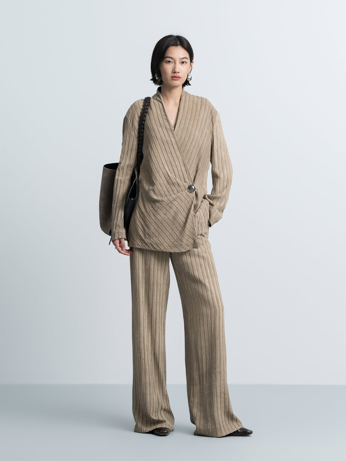 Pleated Waisted Blazer