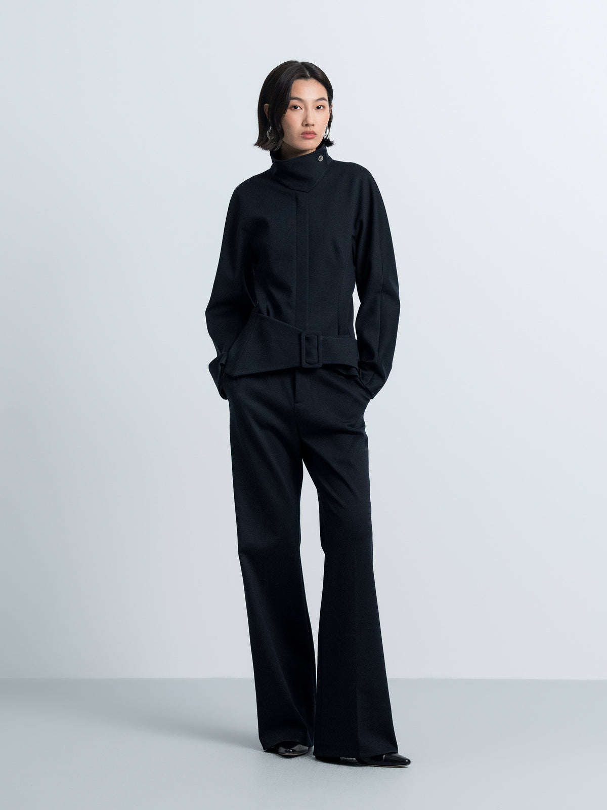 Continuous‑Waist Bootcut Trousers