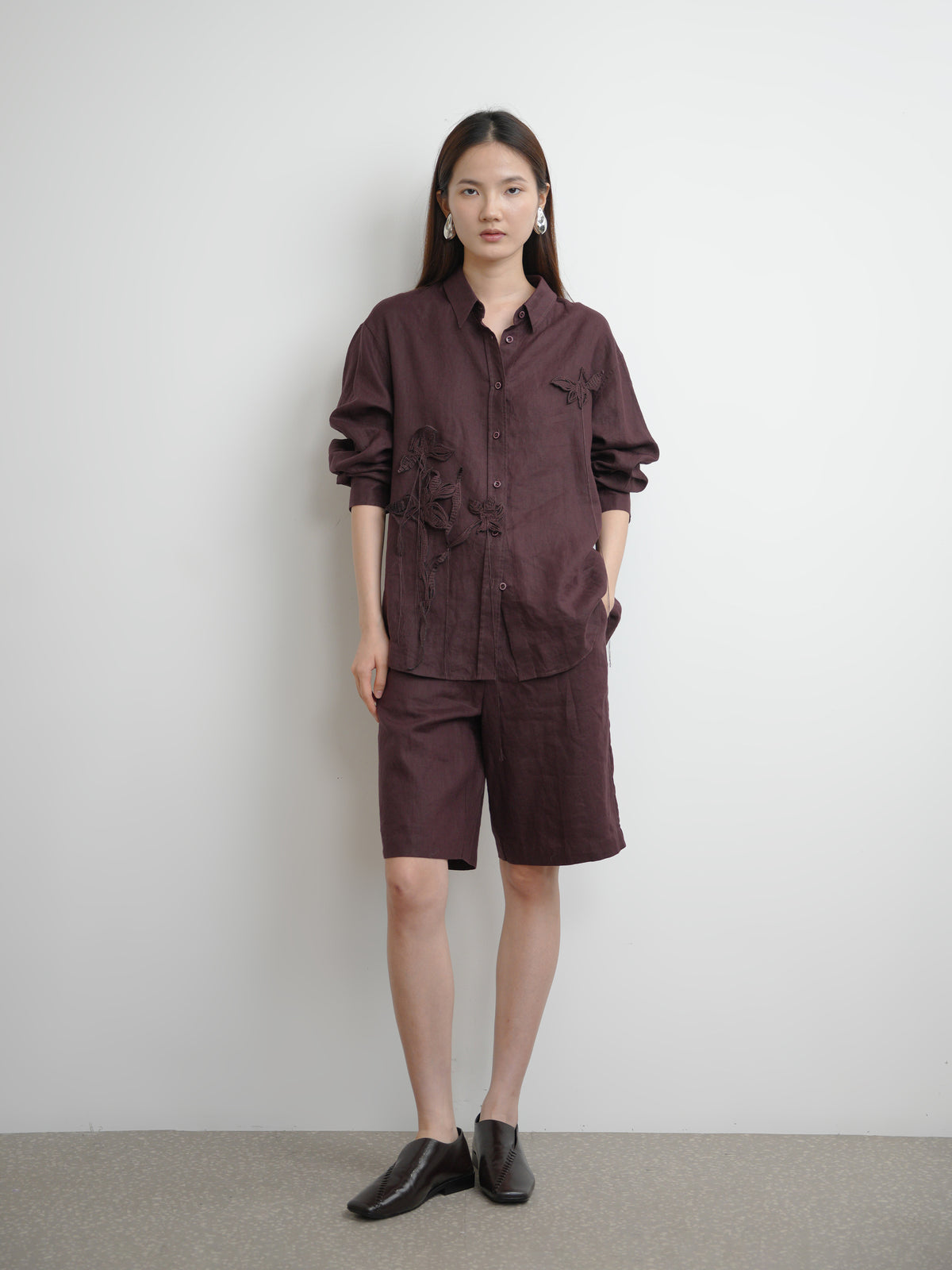 Thin Belted Cropped Trousers