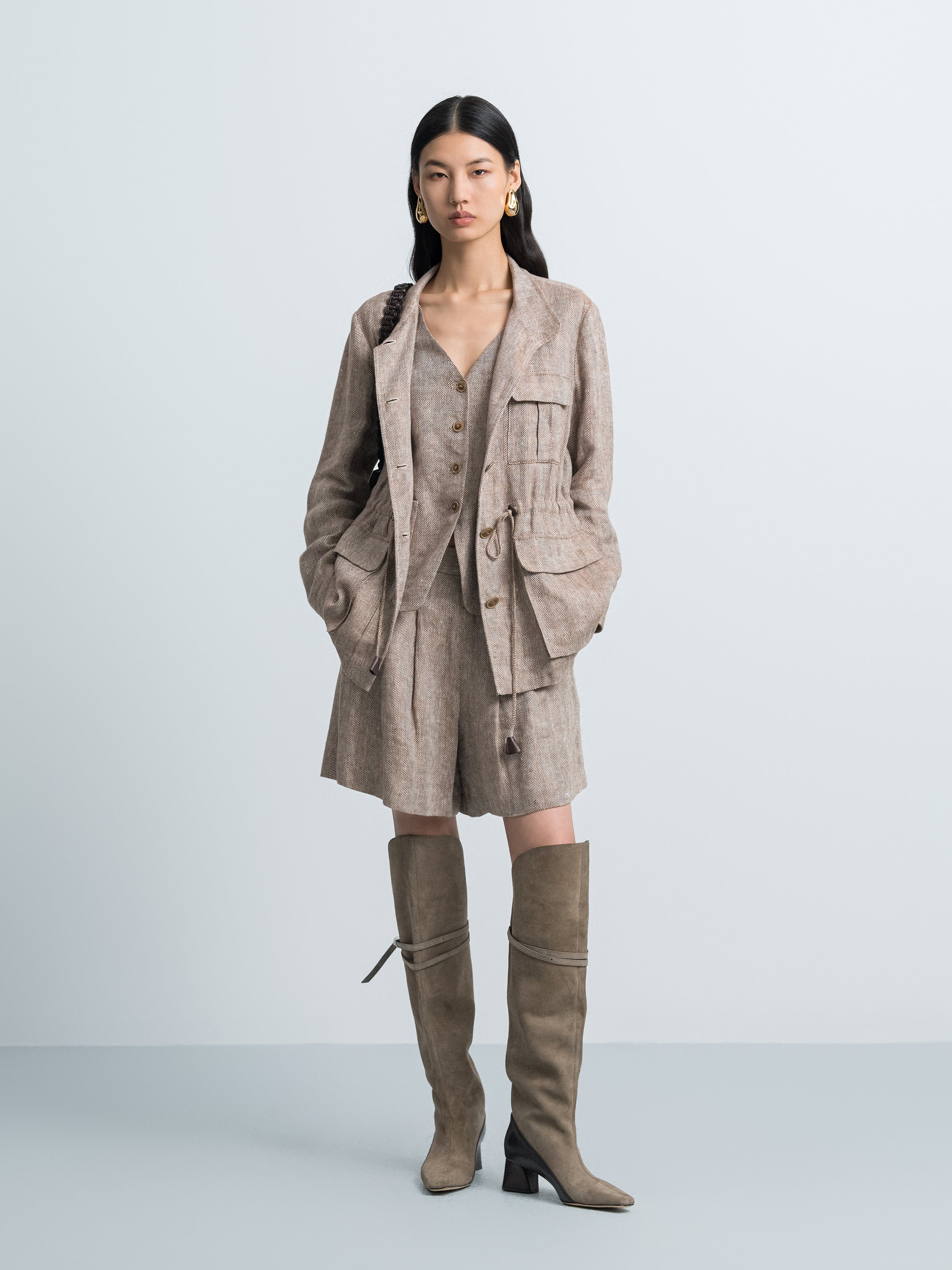 Linen Safari Jacket - Commemoi