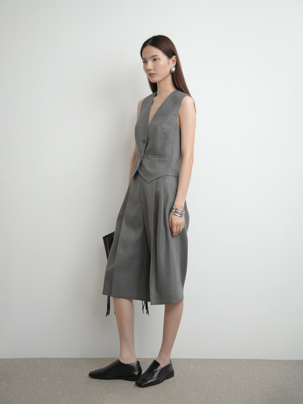 Wide Leg Suit Culottes