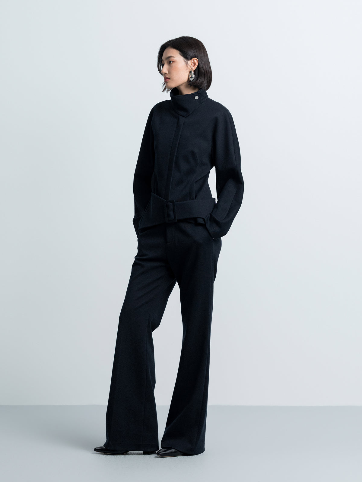 Continuous‑Waist Bootcut Trousers