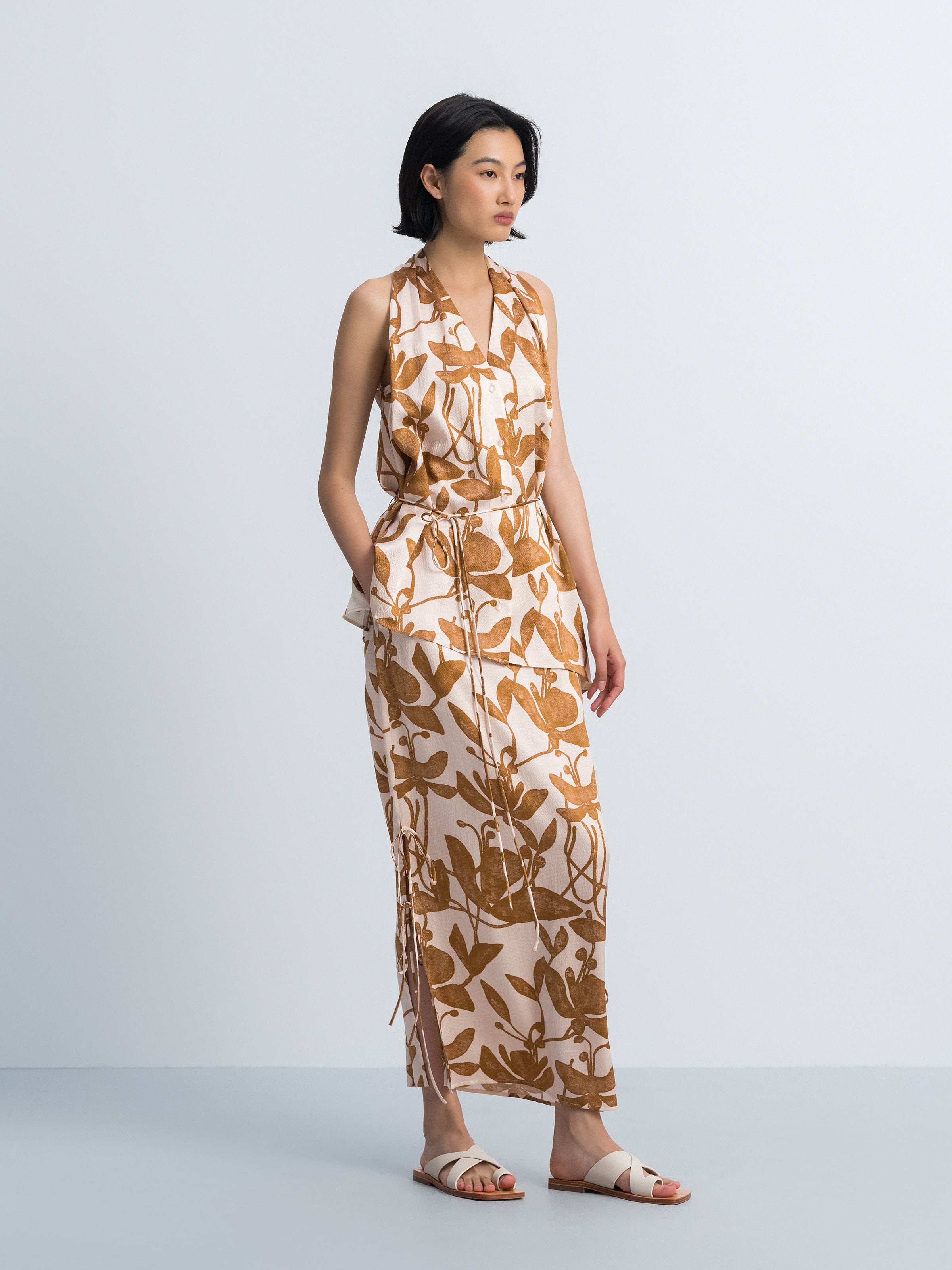 Pattern Midi Skirt