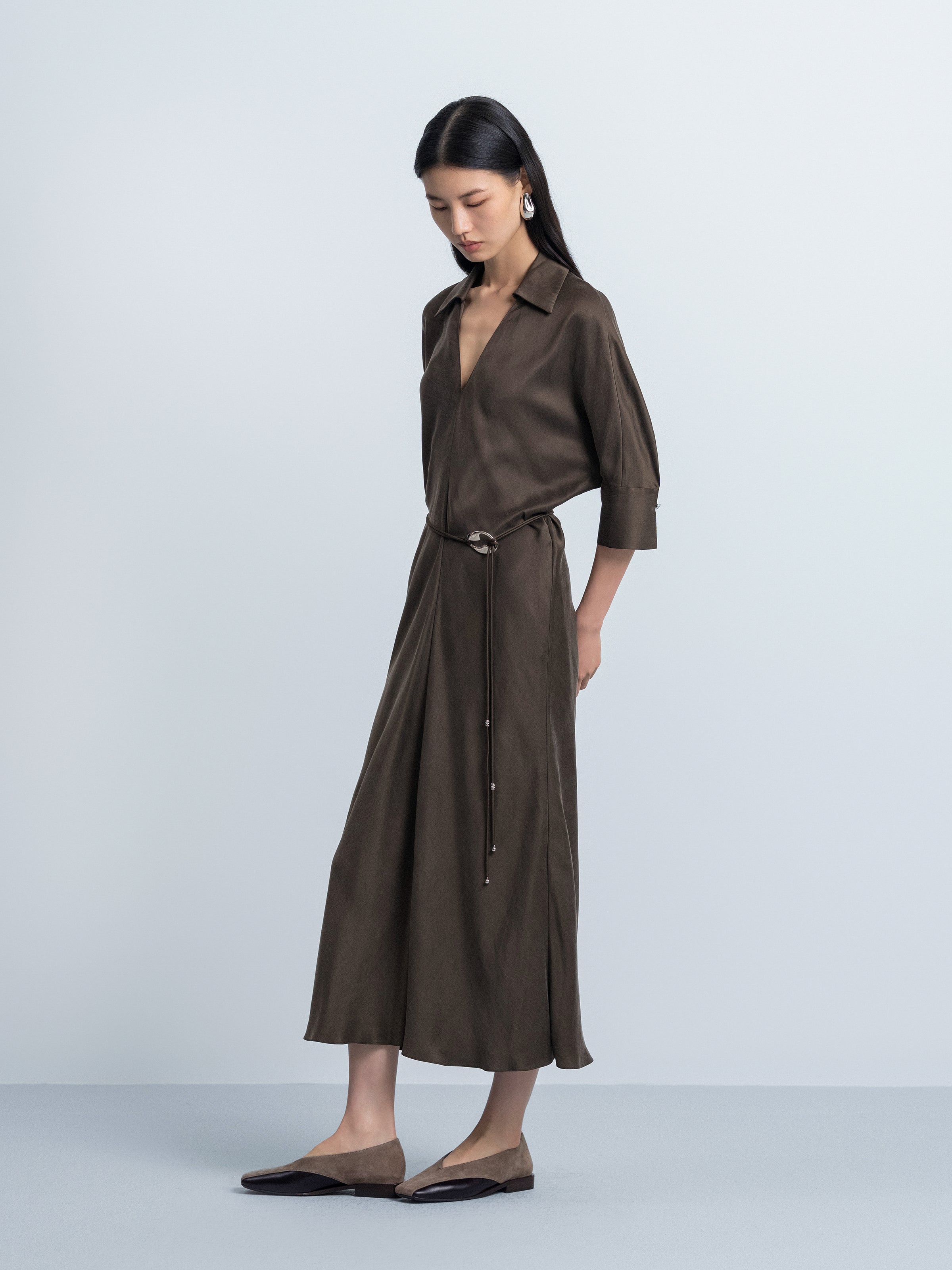 Maxi V-Neck Mermaid Dress