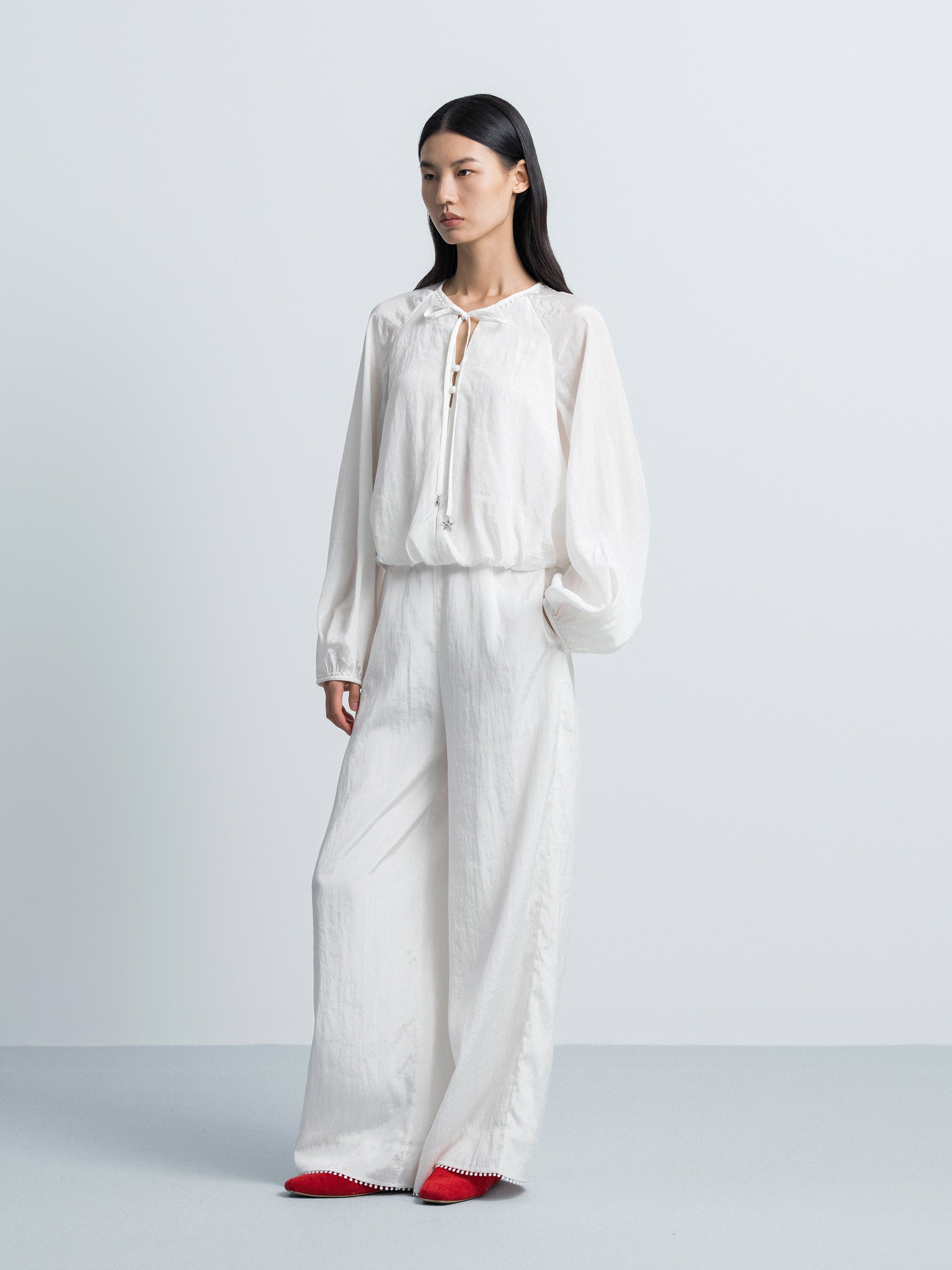 Off White Long-Sleeve Top