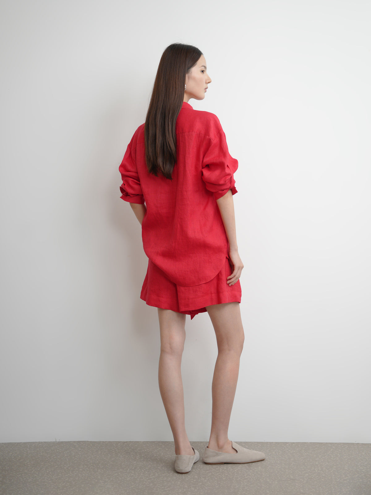 Layered Pleat Waist Shorts