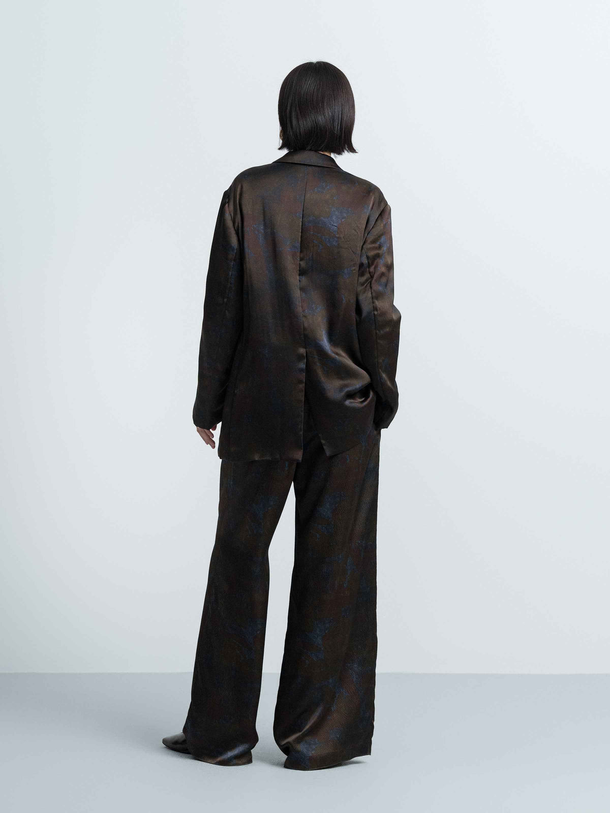 Printed Suit‑style Padded Jacket