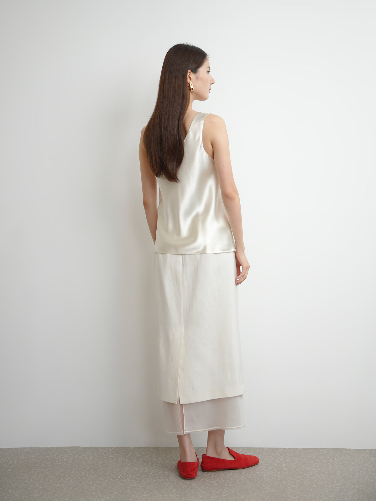 Paneled Straight Skirt