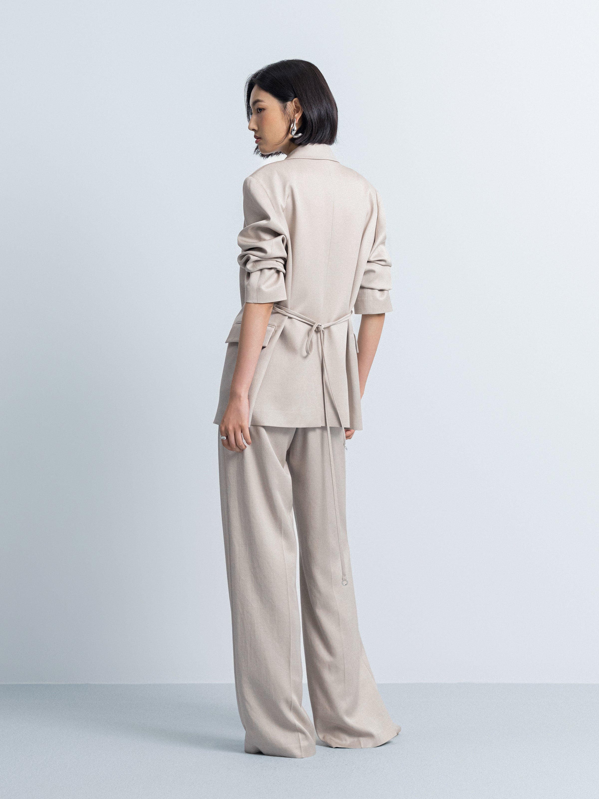Continuous Waistband Wide Leg Pants