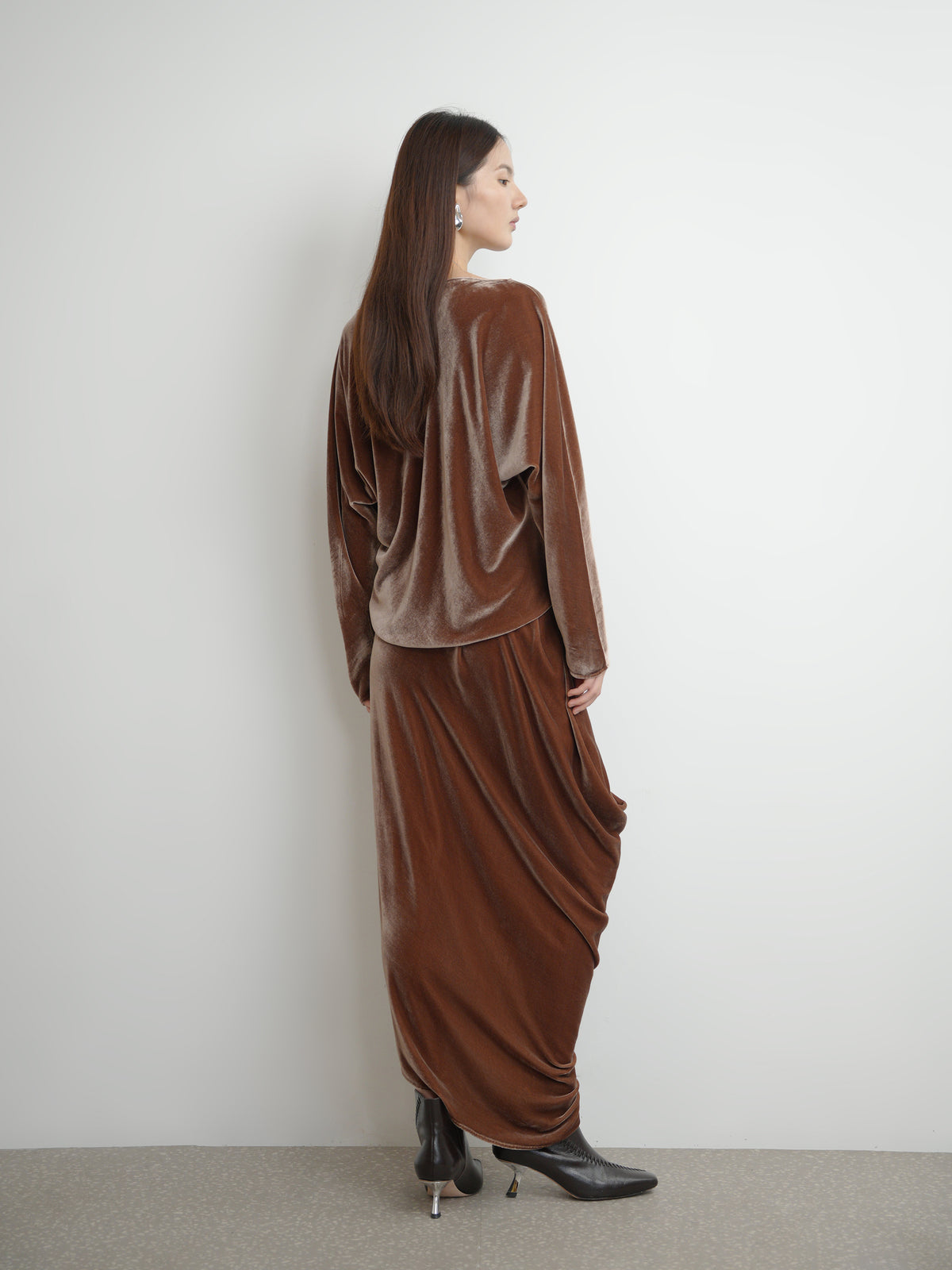 Velvet Structured Skirt