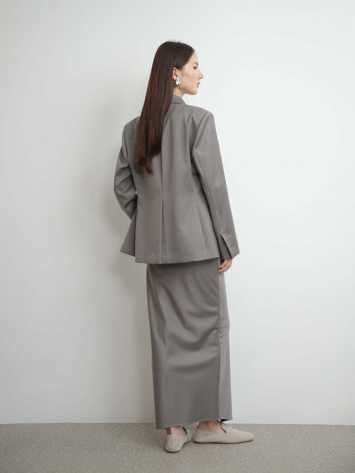 Flap Detail Slit Maxi Dress