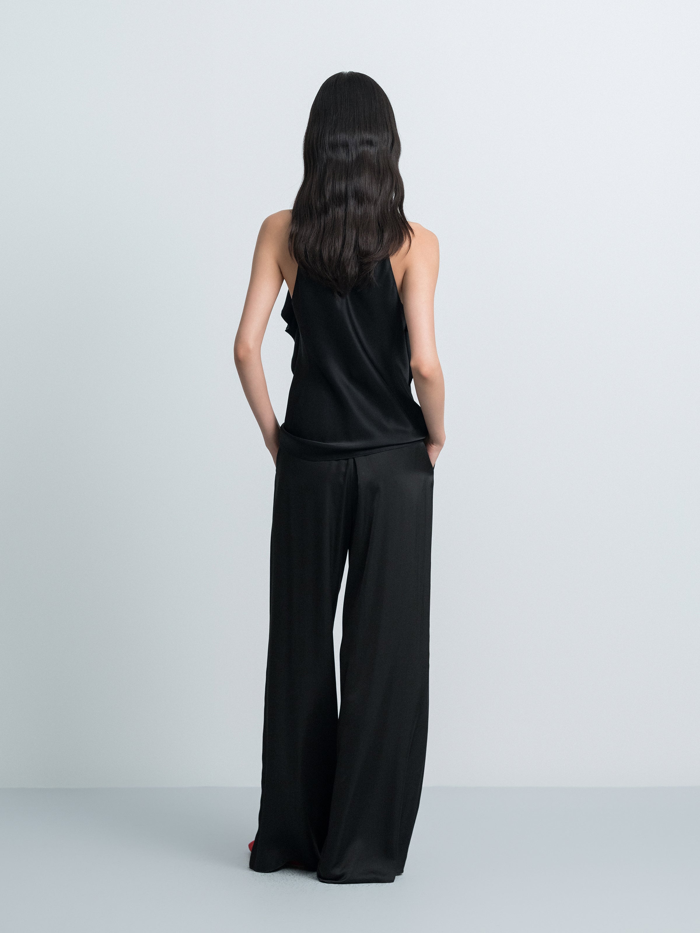 Wide-Leg Pants with Elasticated Waistband