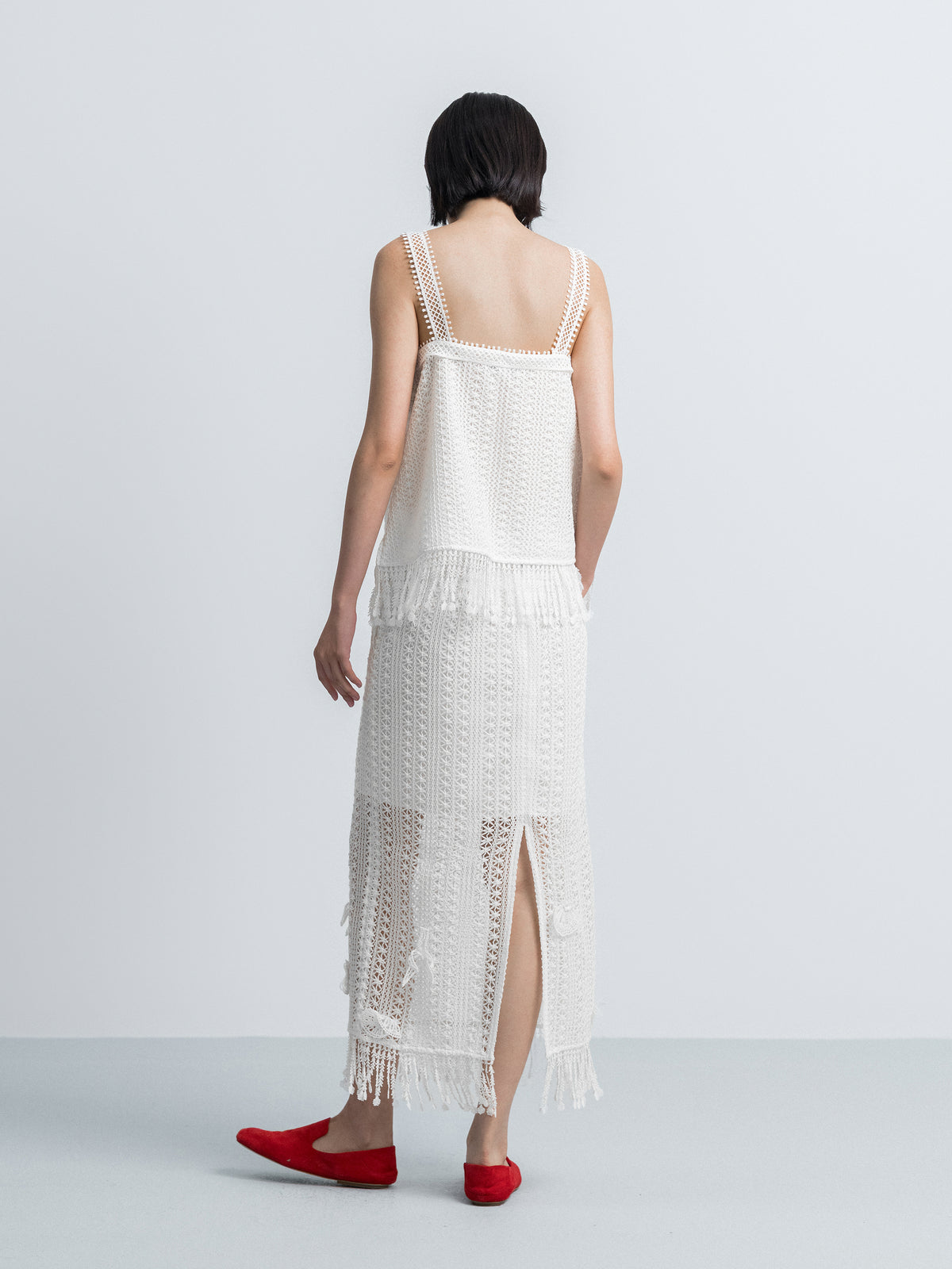 Off White Midi Skirt
