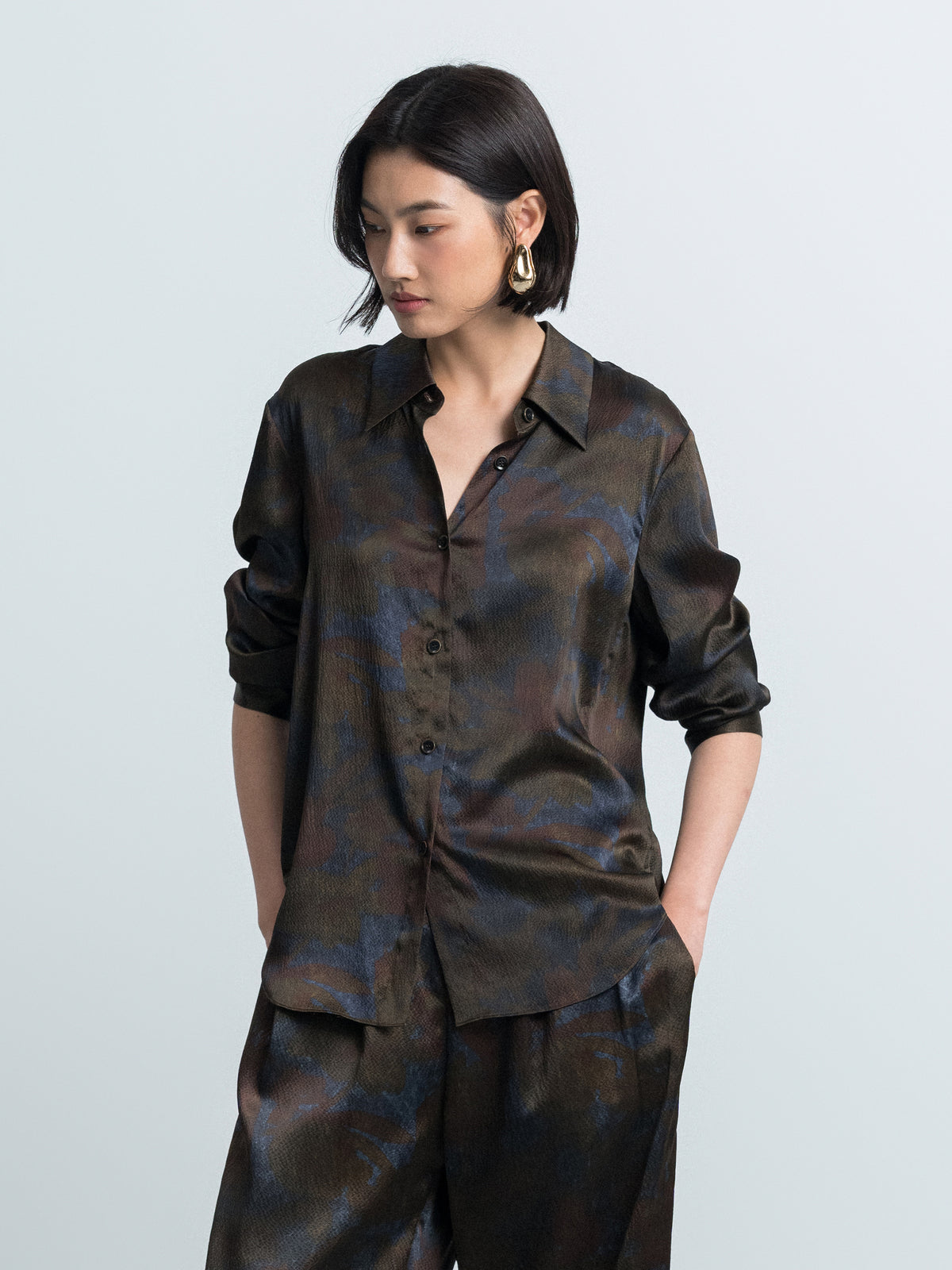 Basic Point‑collar Shirt