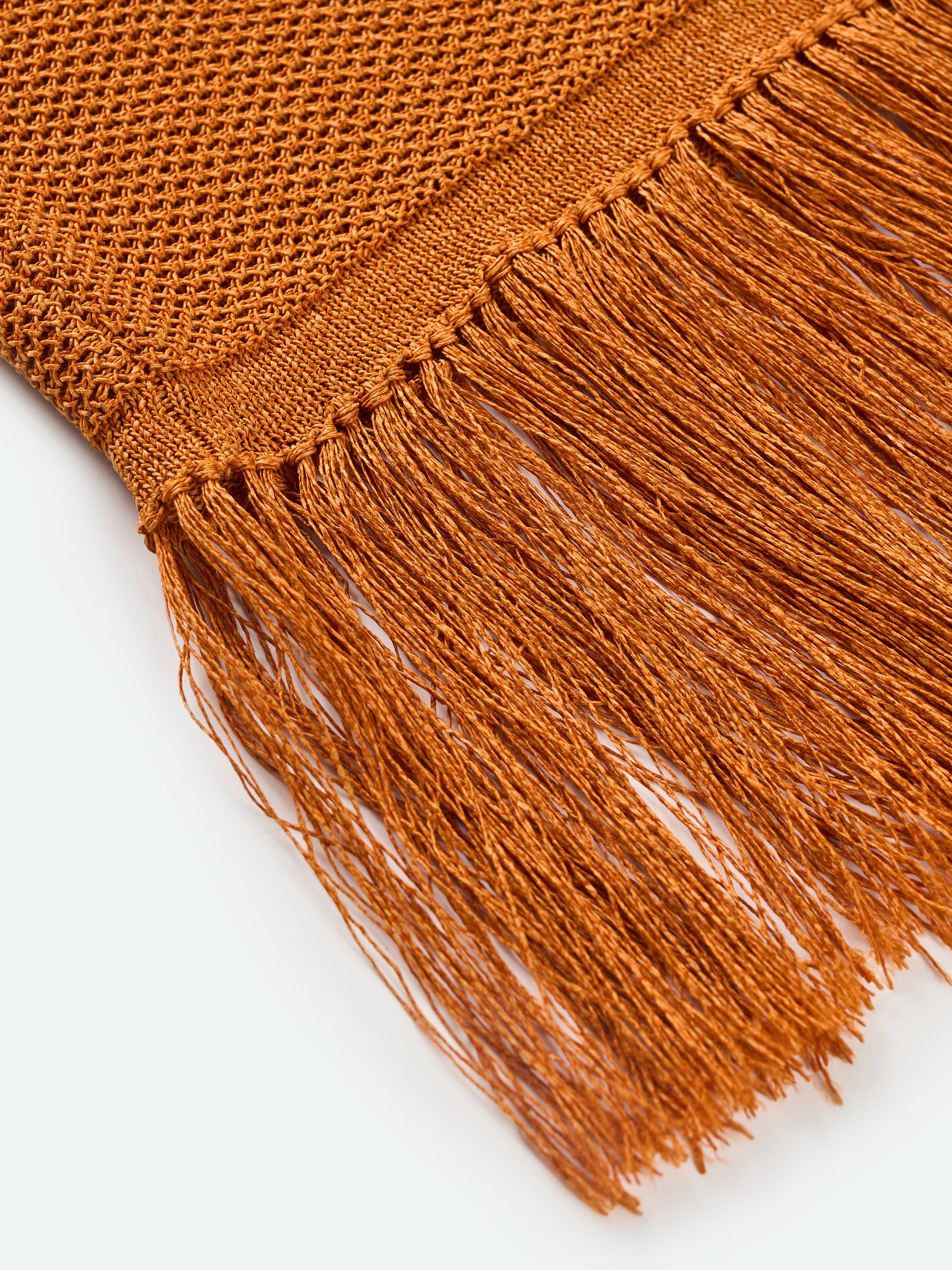 Orange Sleeveless Knit Dress