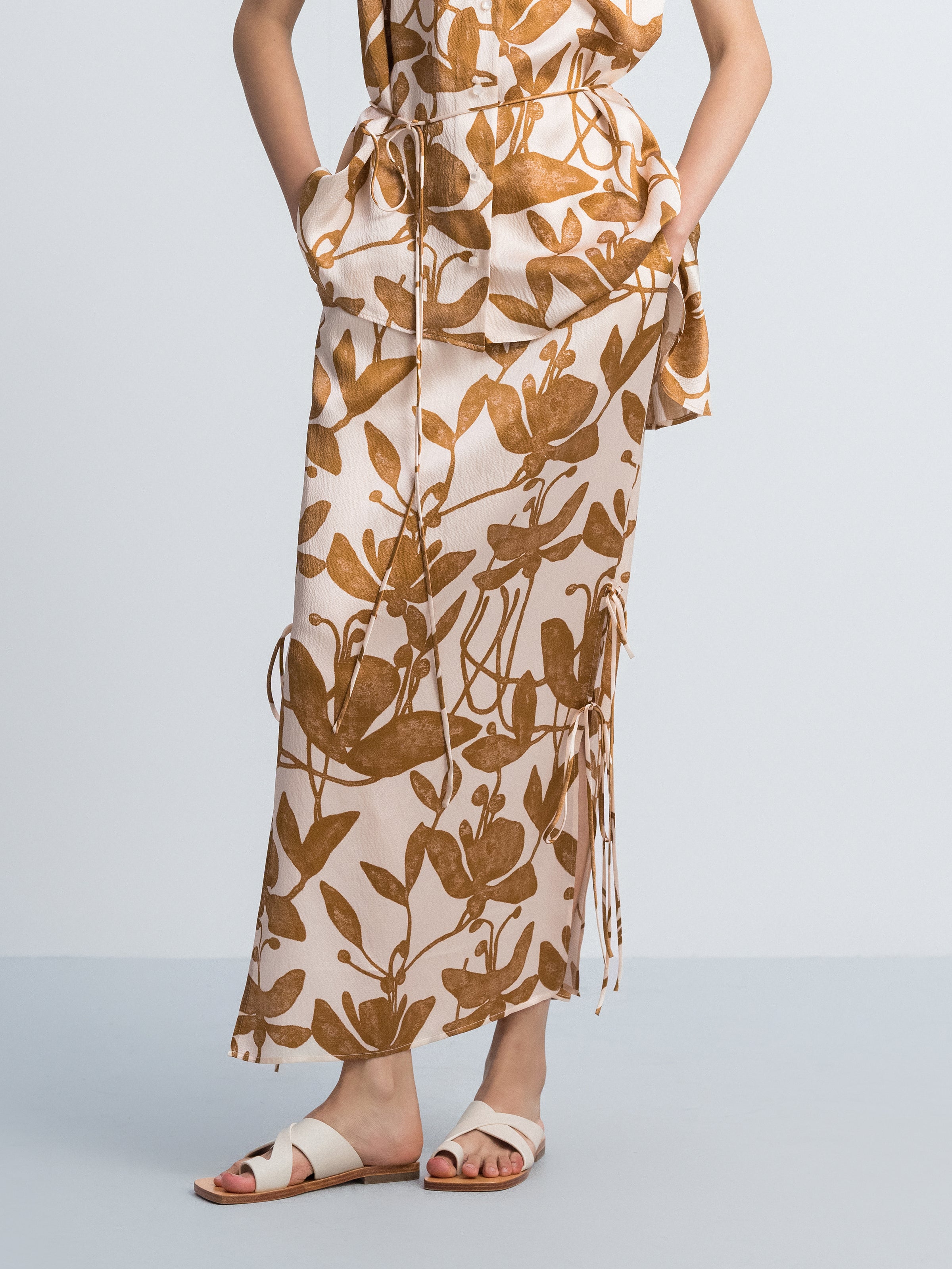Pattern Midi Skirt