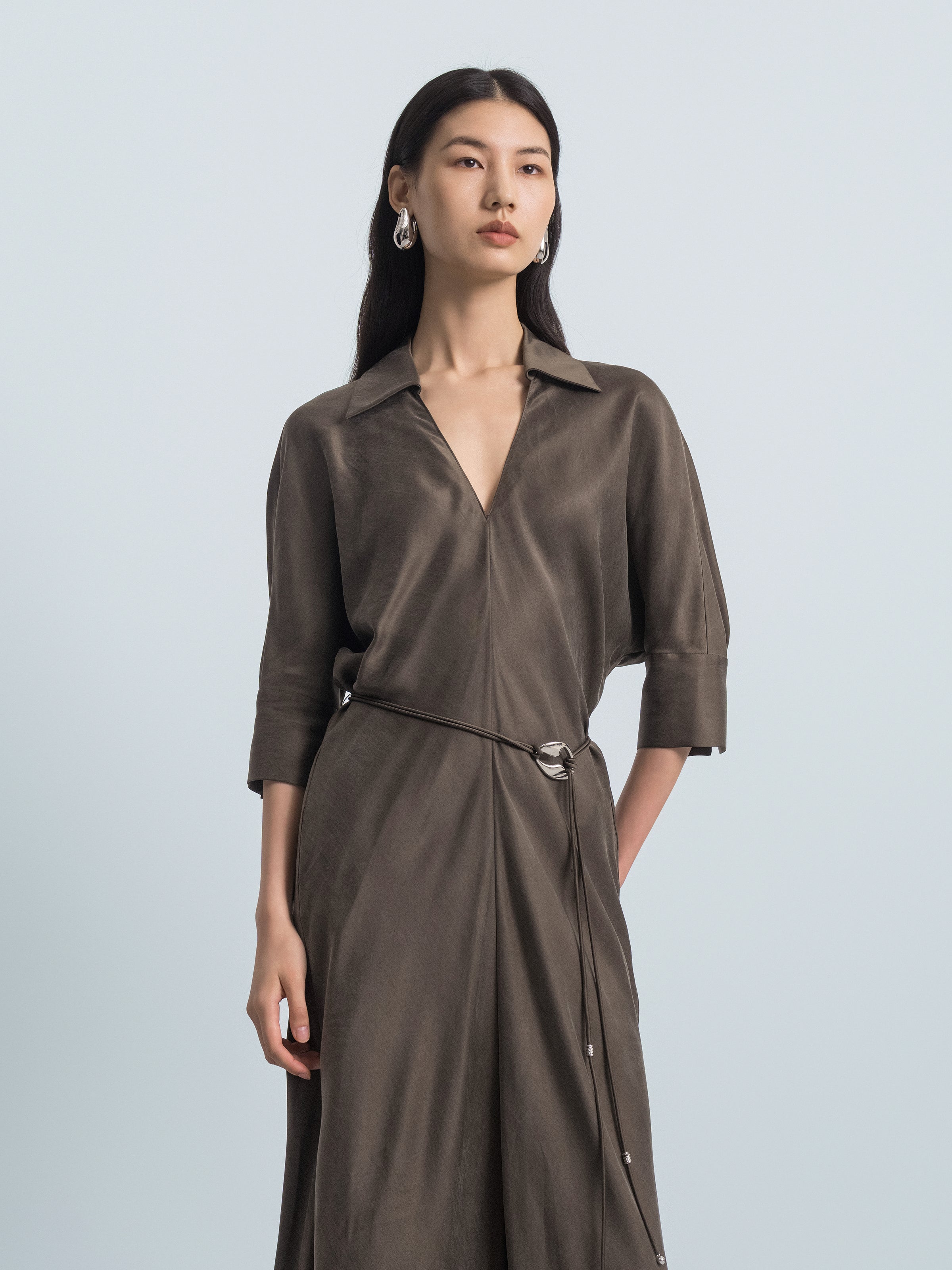 Maxi V-Neck Mermaid Dress