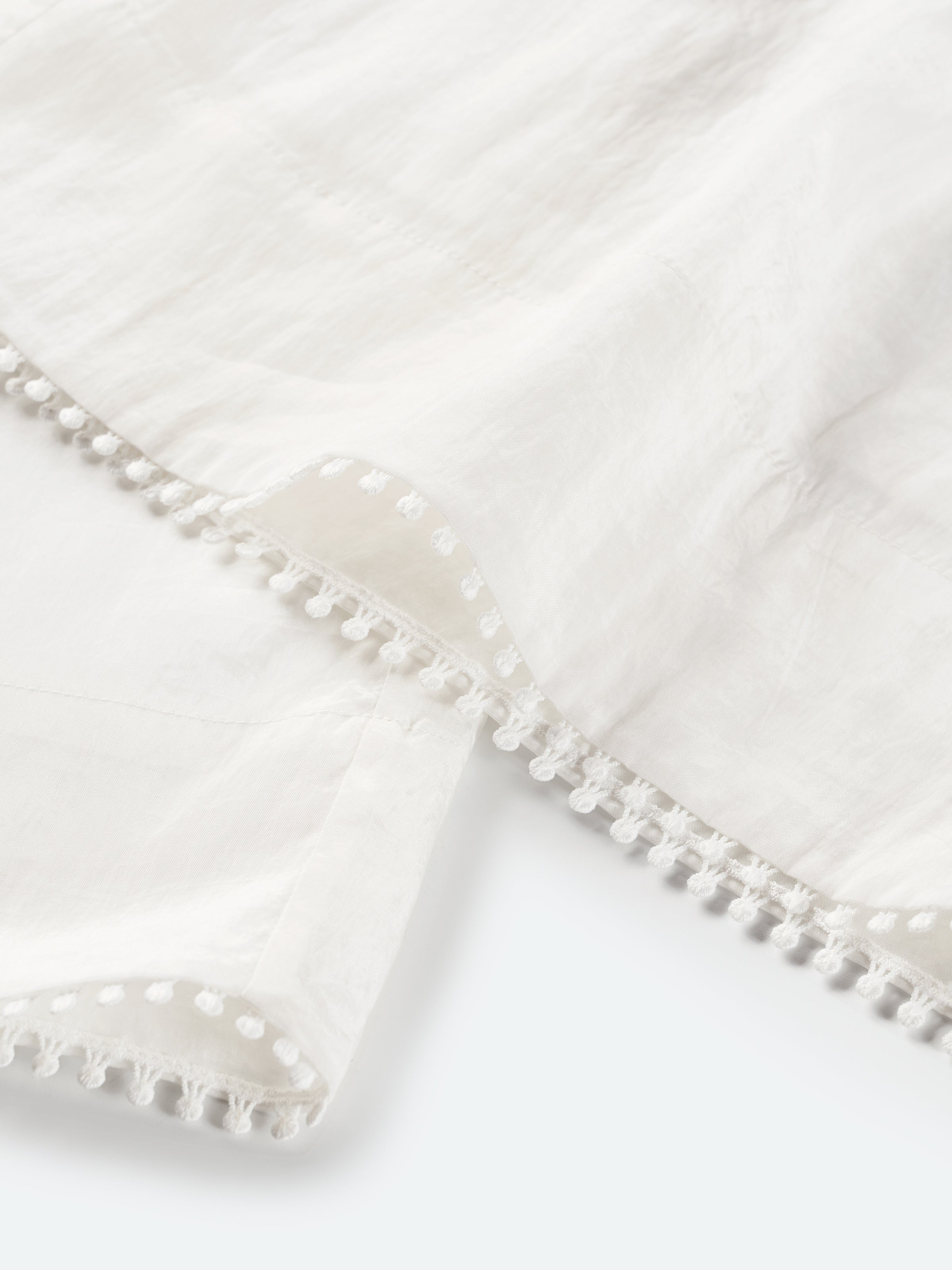 Off White Wide-Leg Pants