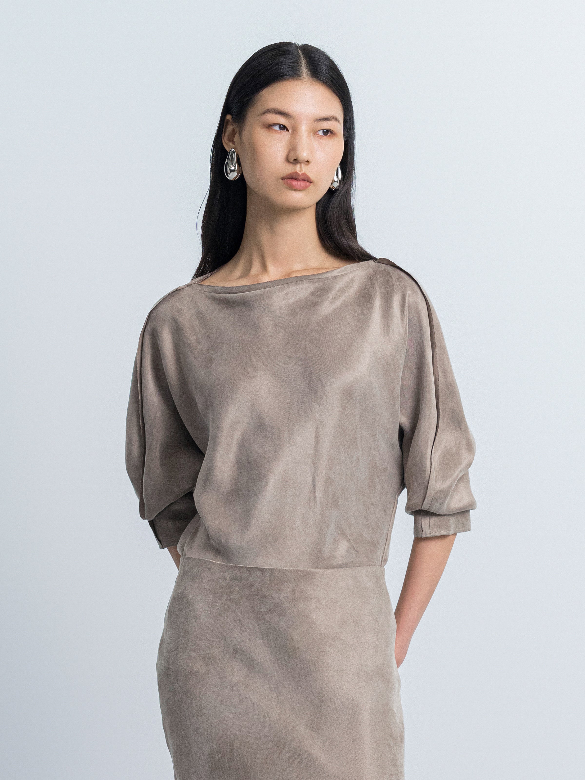 Off-the-Shoulder Raglan Sleeve Top