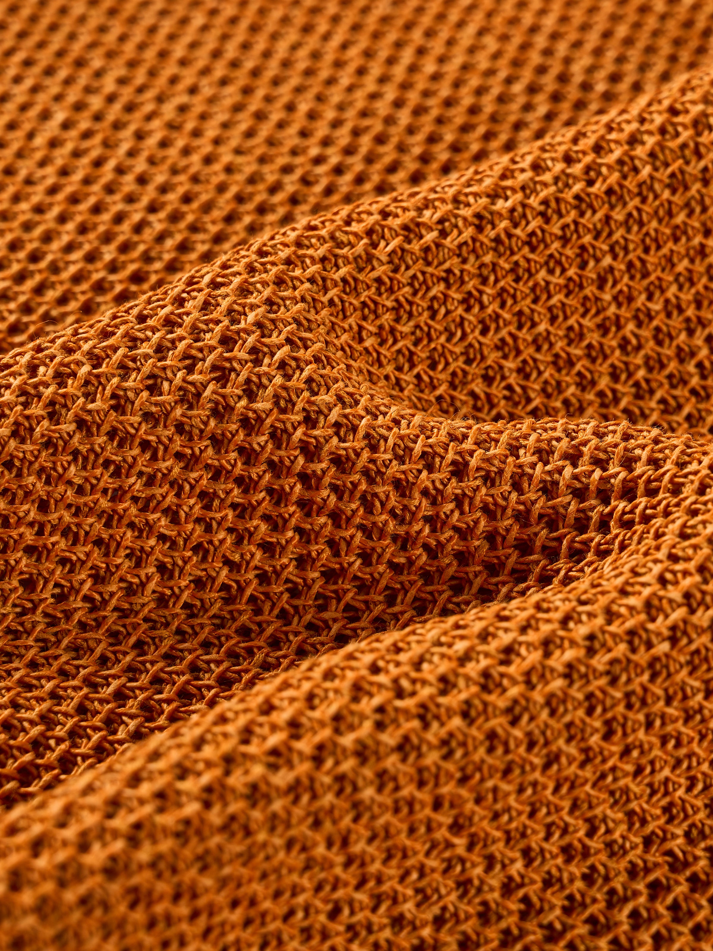 Orange Sleeveless Knit Dress