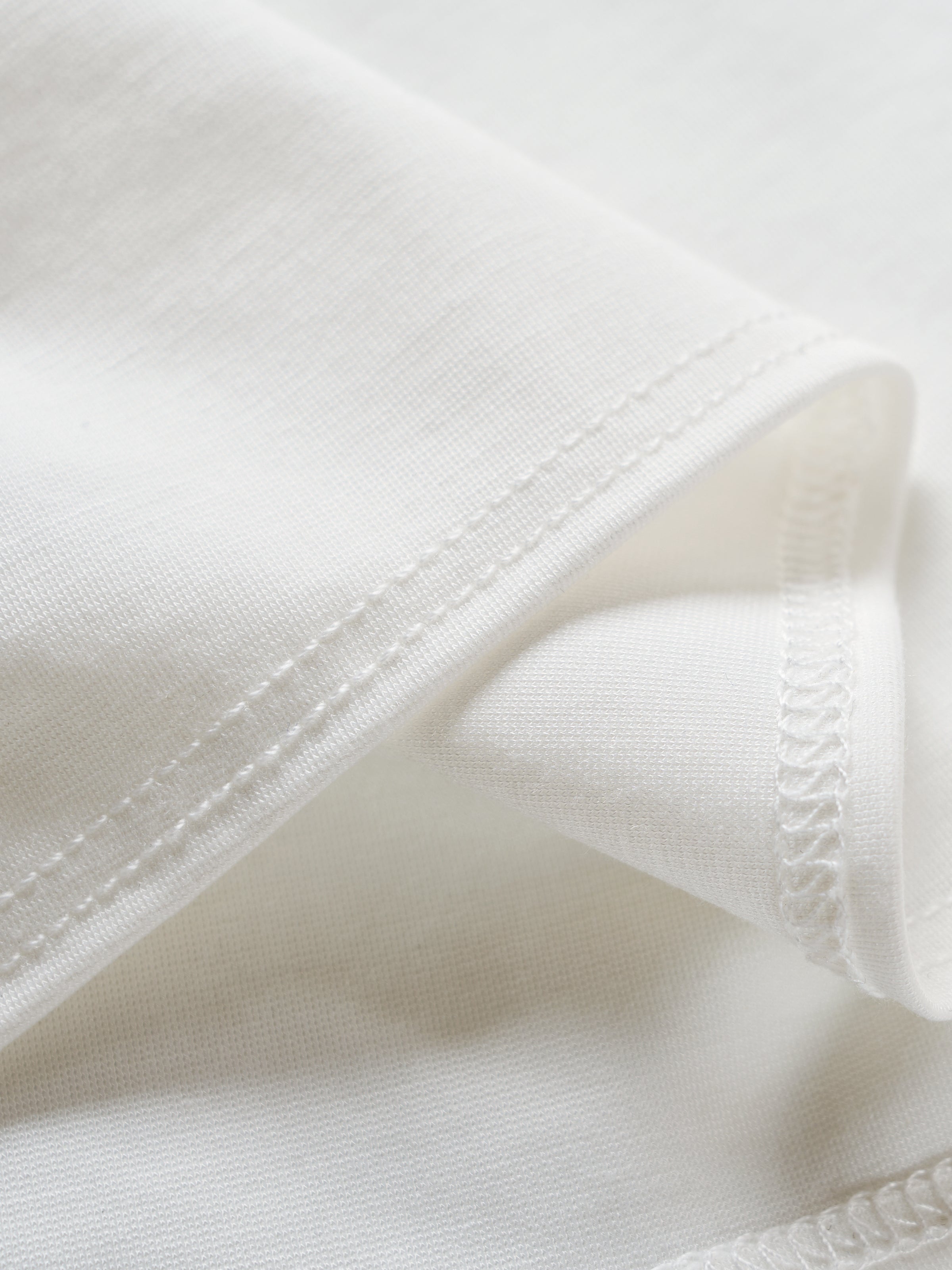 Off White Silk Romanit Knot Hem Short-Sleeve T-Shirt