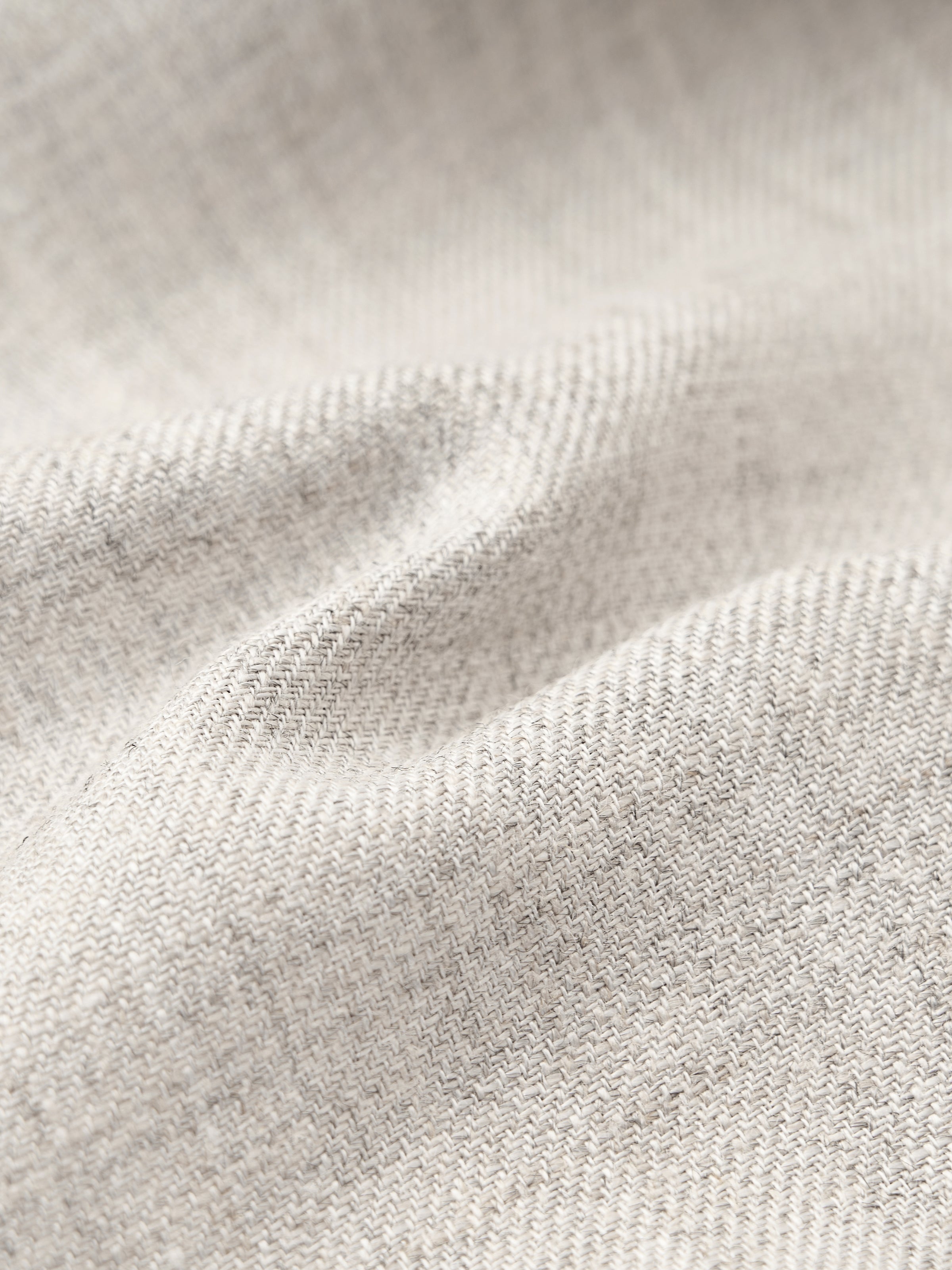 Light Gray Linen Viscose Double Pleat Wide-Leg Trousers