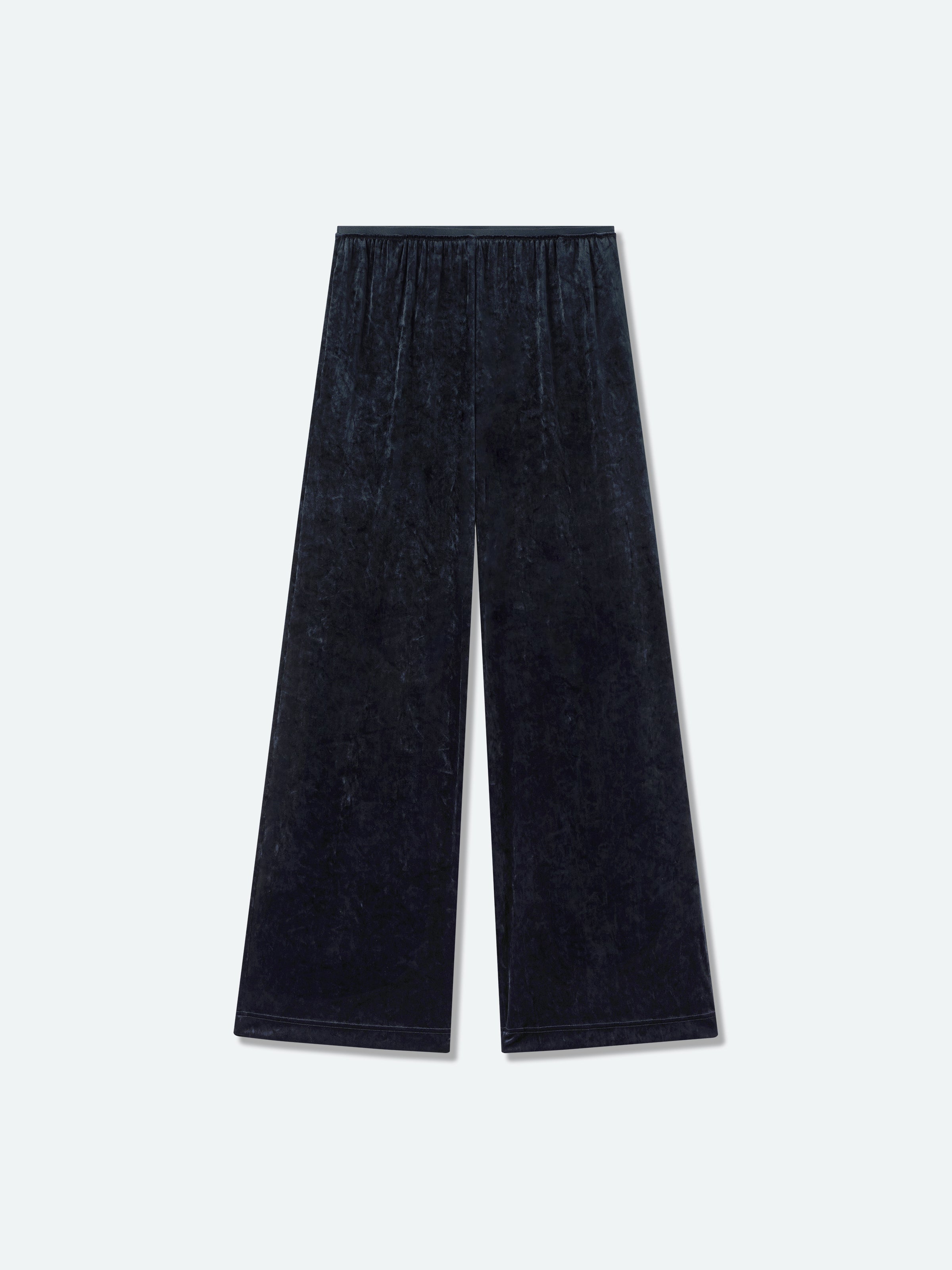 Velvet Wide‑leg Trousers