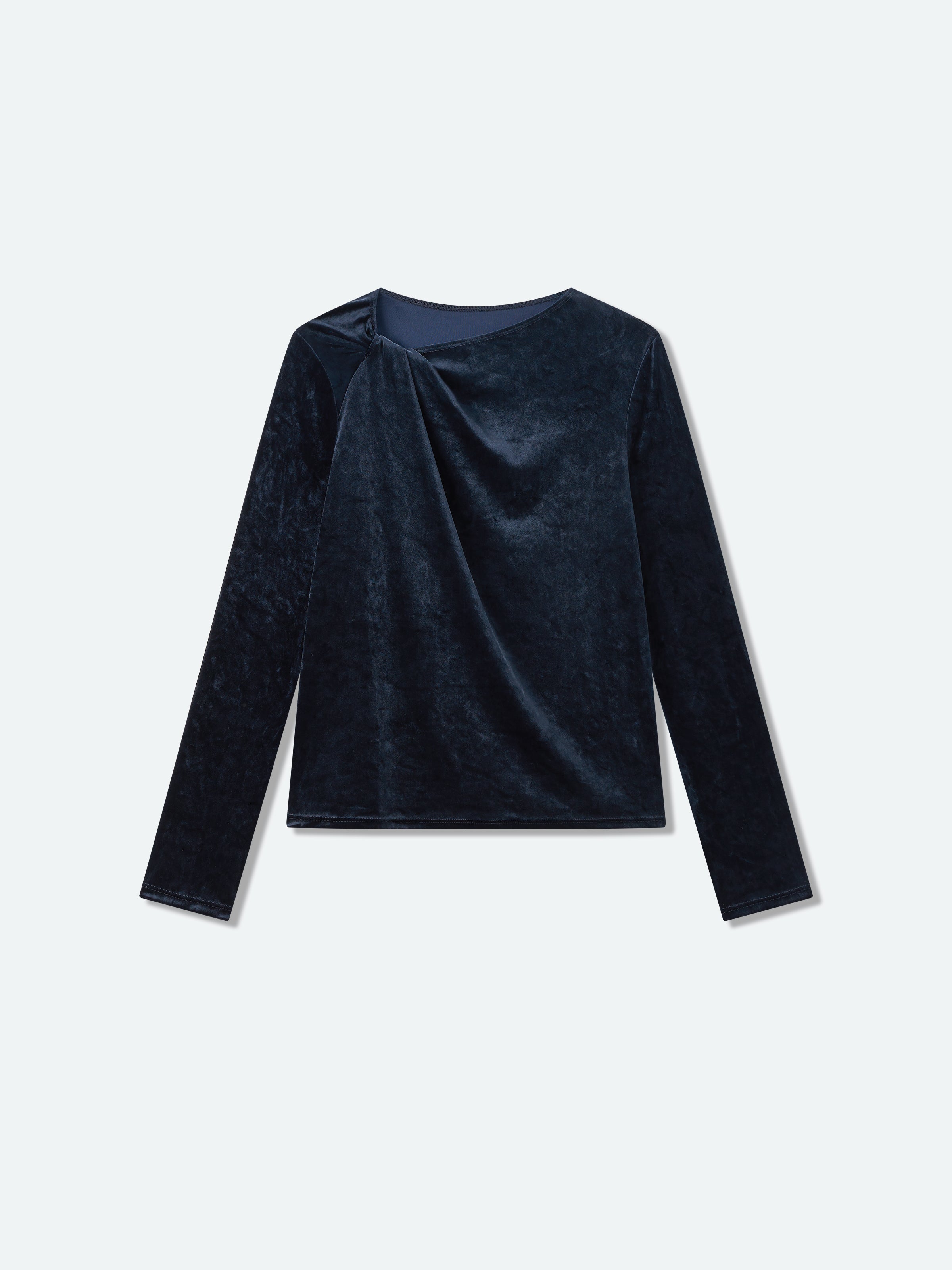 Velvet Long‑sleeve Top