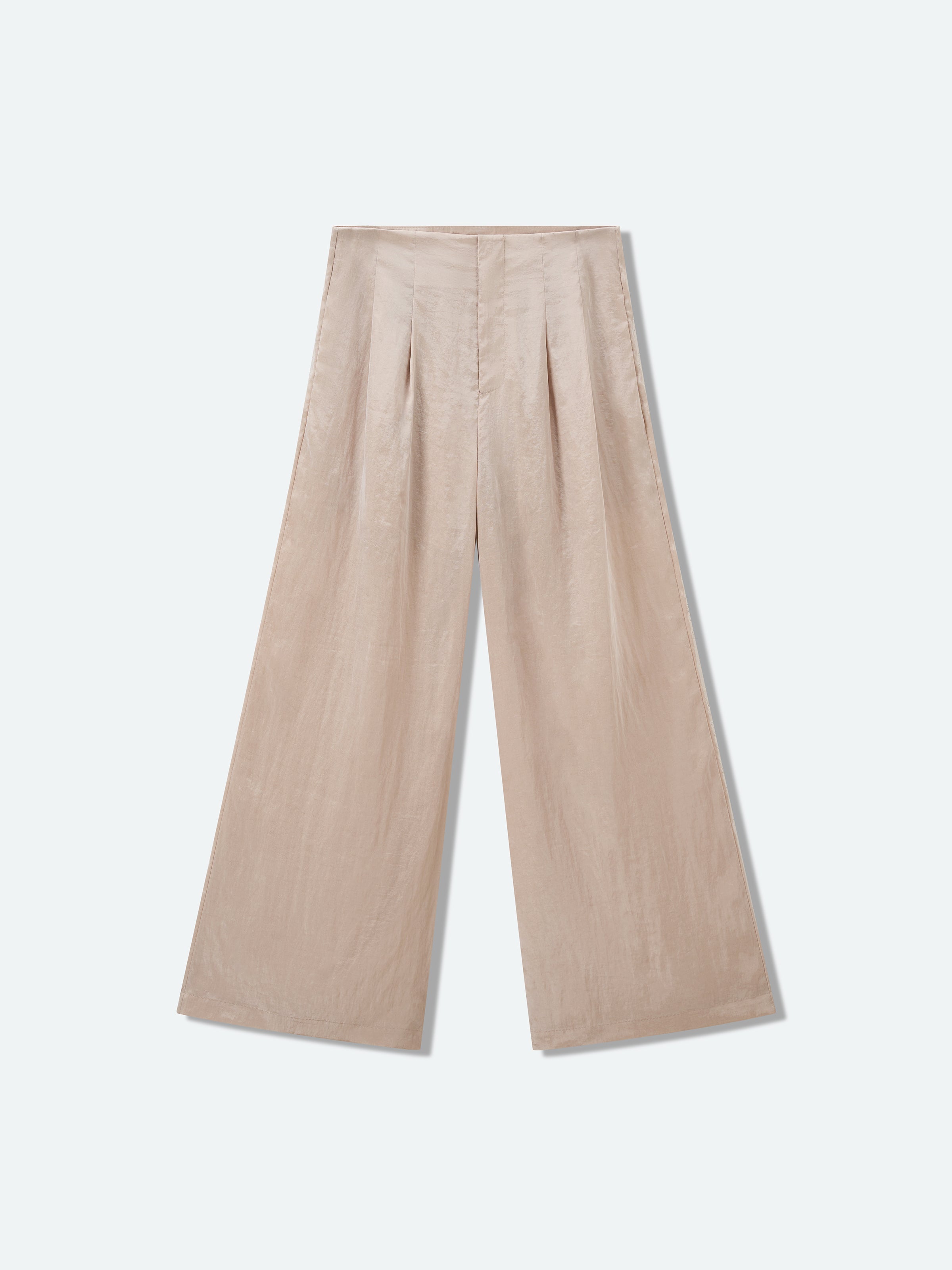 Double Pleat Wide Leg Pants