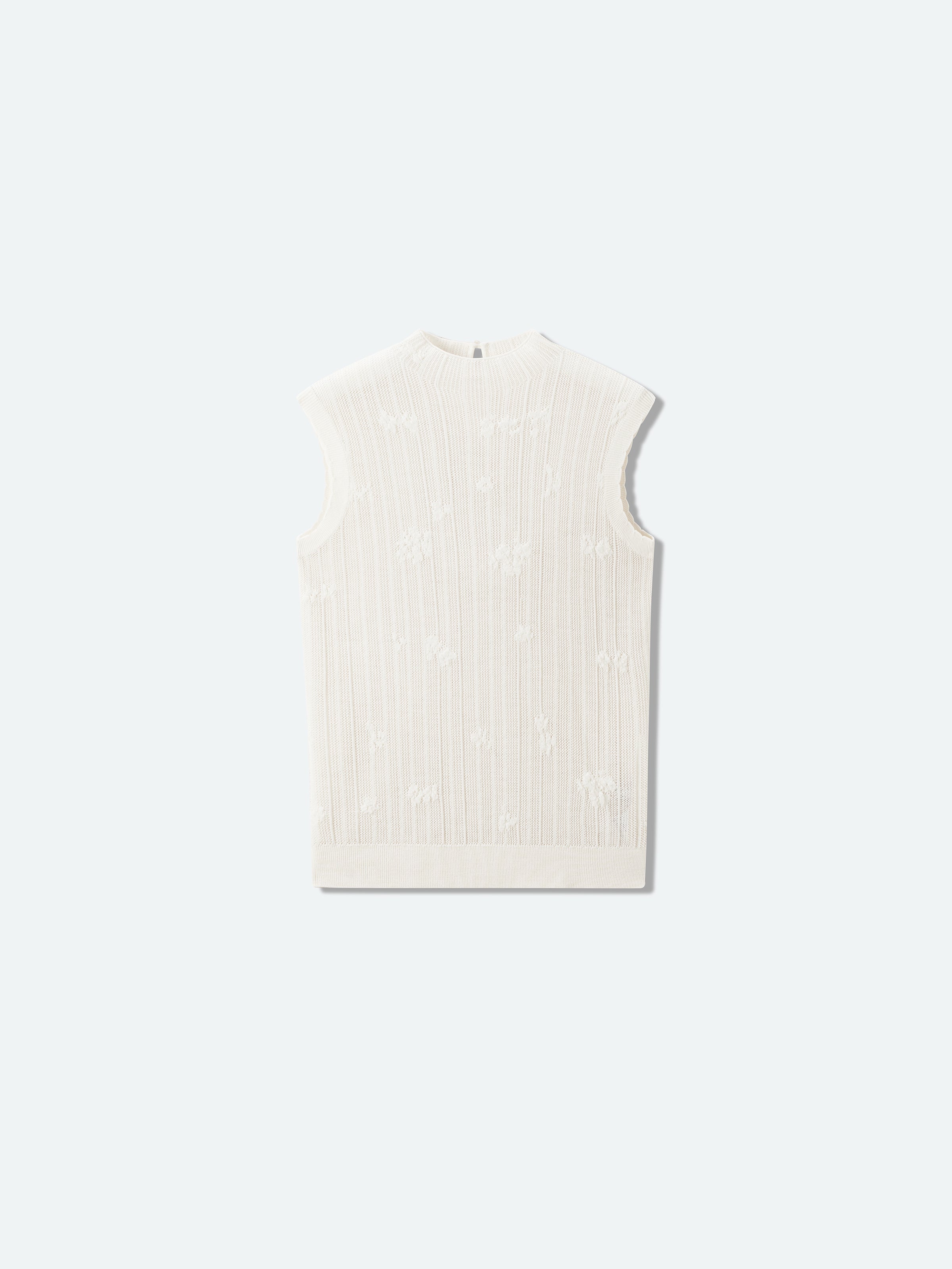 Off White Basolan Wool High Neck Fitted Knit Sweater