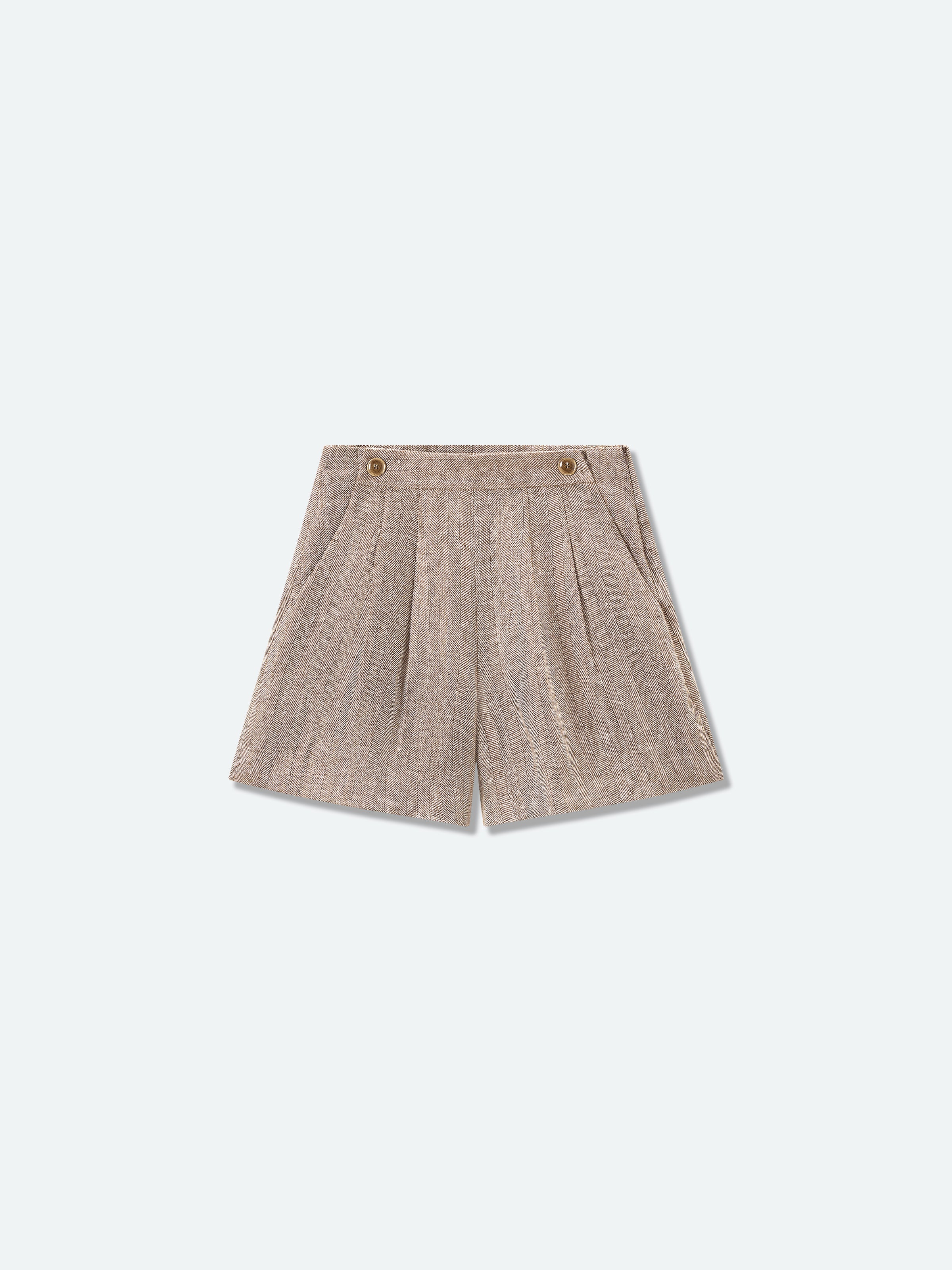 Oversized Linen Shorts