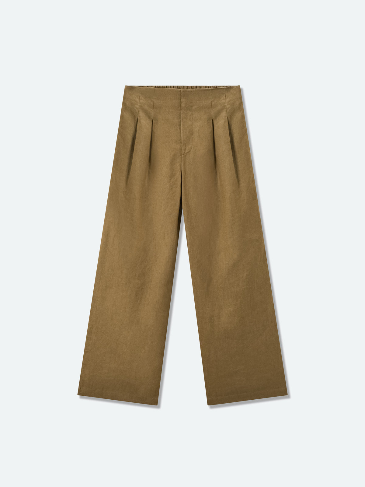 Linen Double‑pleat Wide‑leg Trousers